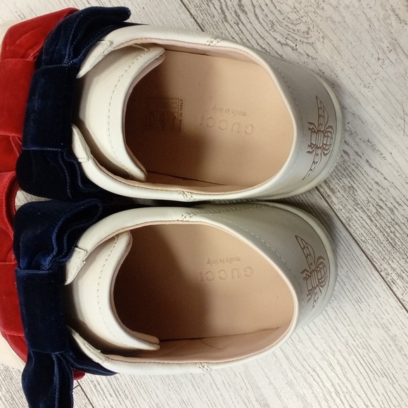 GUCCI Ace Bow Sneaker Size 6 - Picture 2 of 4